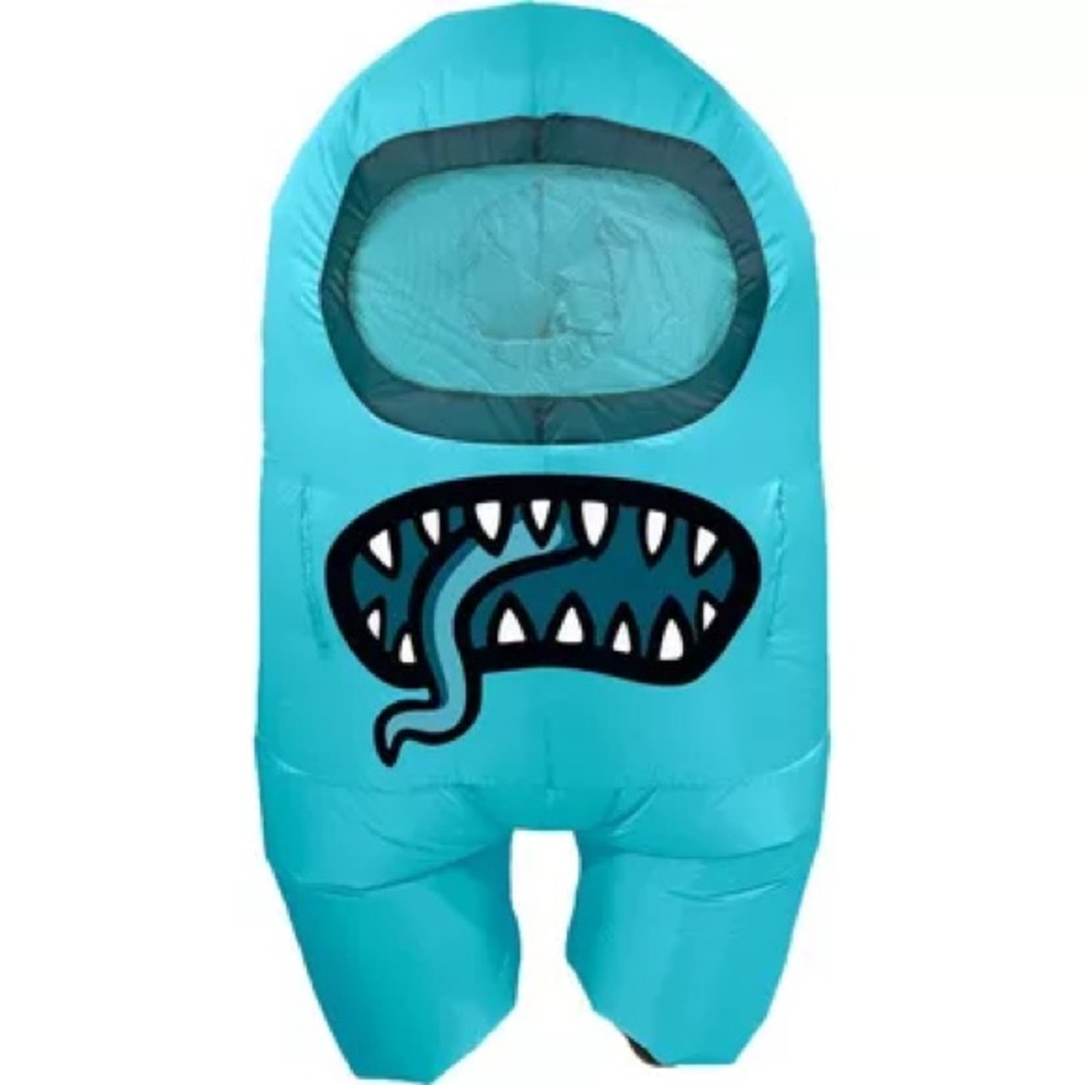 Kids' Among Us Cyan Impostor Inflatable Costume